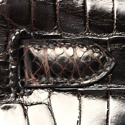 Hermes Shiny Niloticus Crocodile Kelly Sellier 28 Macassar 14 of 38