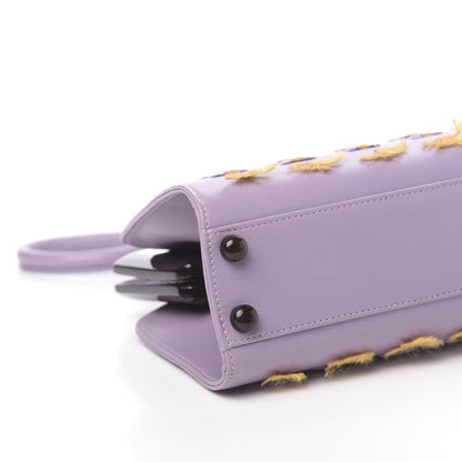 Christian Dior Lambskin Threaded Frame Clutch Violet Clair 9 of 11