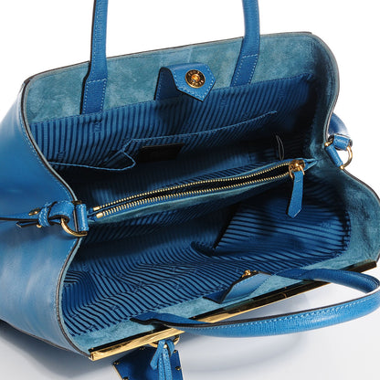 Fendi Vitello Elite Medium 2Jours Tote Turquoise 5 of 12