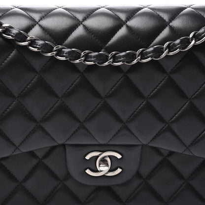 Chanel Lambskin Quilted Jumbo Double Flap Black 10 of 10