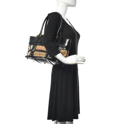 Burberry House Check Bridle Calfskin Kent Bag Black 2 of 20