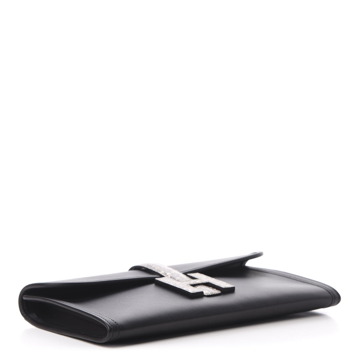 Hermes Swift Lizard Jige Elan Touch 29 Clutch Black Ombre 4 of 8