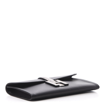 Hermes Swift Lizard Jige Elan Touch 29 Clutch Black Ombre 4 of 8