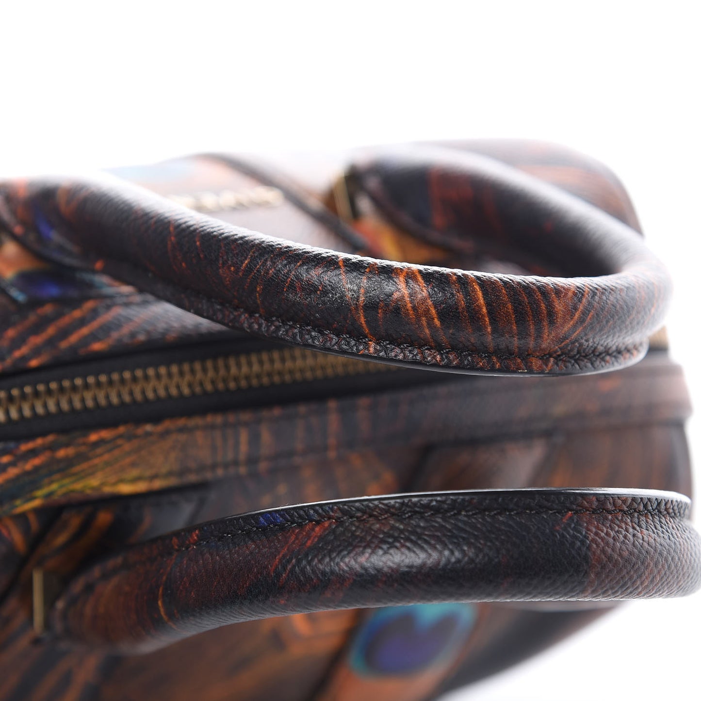Calfskin Peacock Print Micro Lucrezia