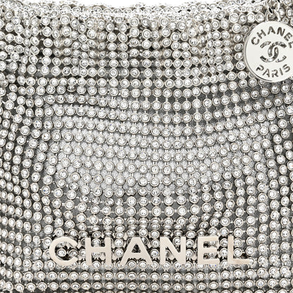 Chanel Crystal Embellished Metallic Lambskin Mini Chanel 22 Silver 8 of 11