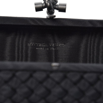 Bottega Veneta Silk Faille Intrecciato Knot Clutch Black 6 of 8