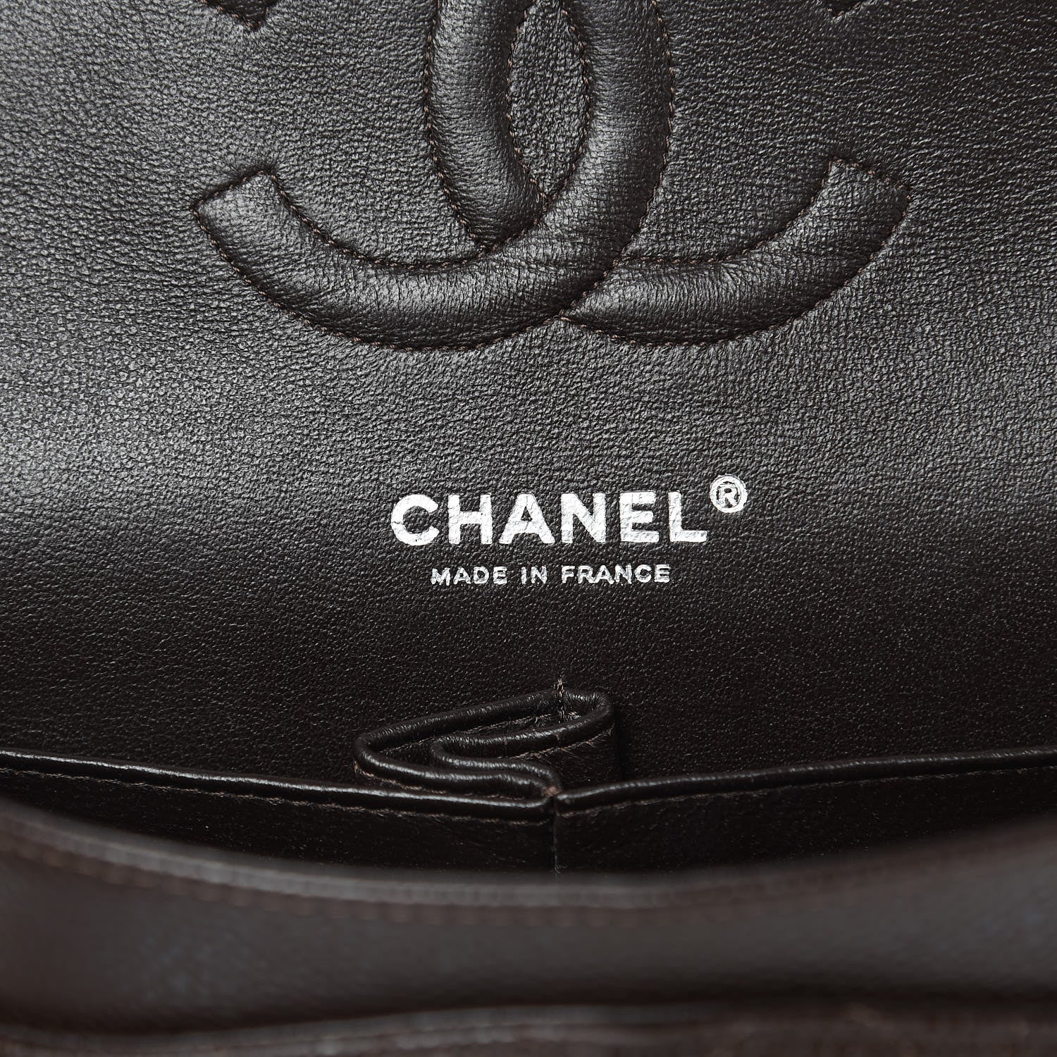 Chanel Caviar Quilted Medium Double Flap Brown 6 of 13