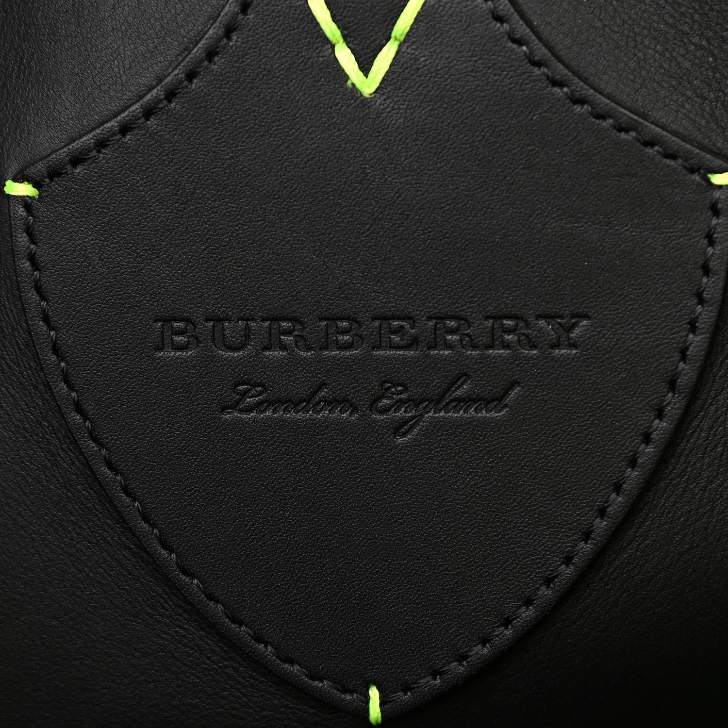 Burberry Canvas Mega Check The Giant Reversible Tote Black Neon Yellow 8 of 16