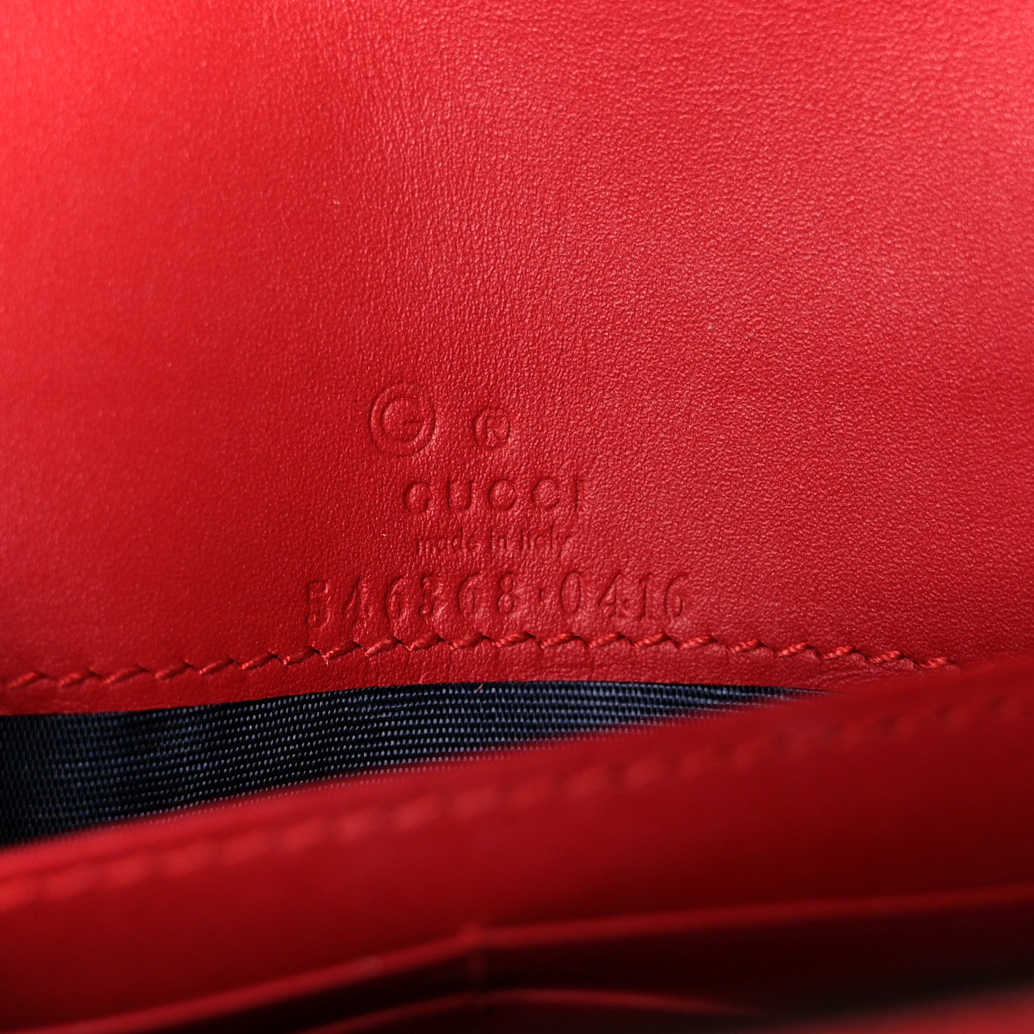 Gucci GG Supreme Monogram Blooms Chain Wallet Blue 6 of 9