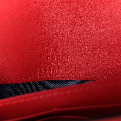 Gucci GG Supreme Monogram Blooms Chain Wallet Blue 6 of 9