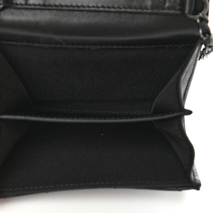 Chanel Lambskin Quilted Flap Card Holder On Chain So Black 5 of 12