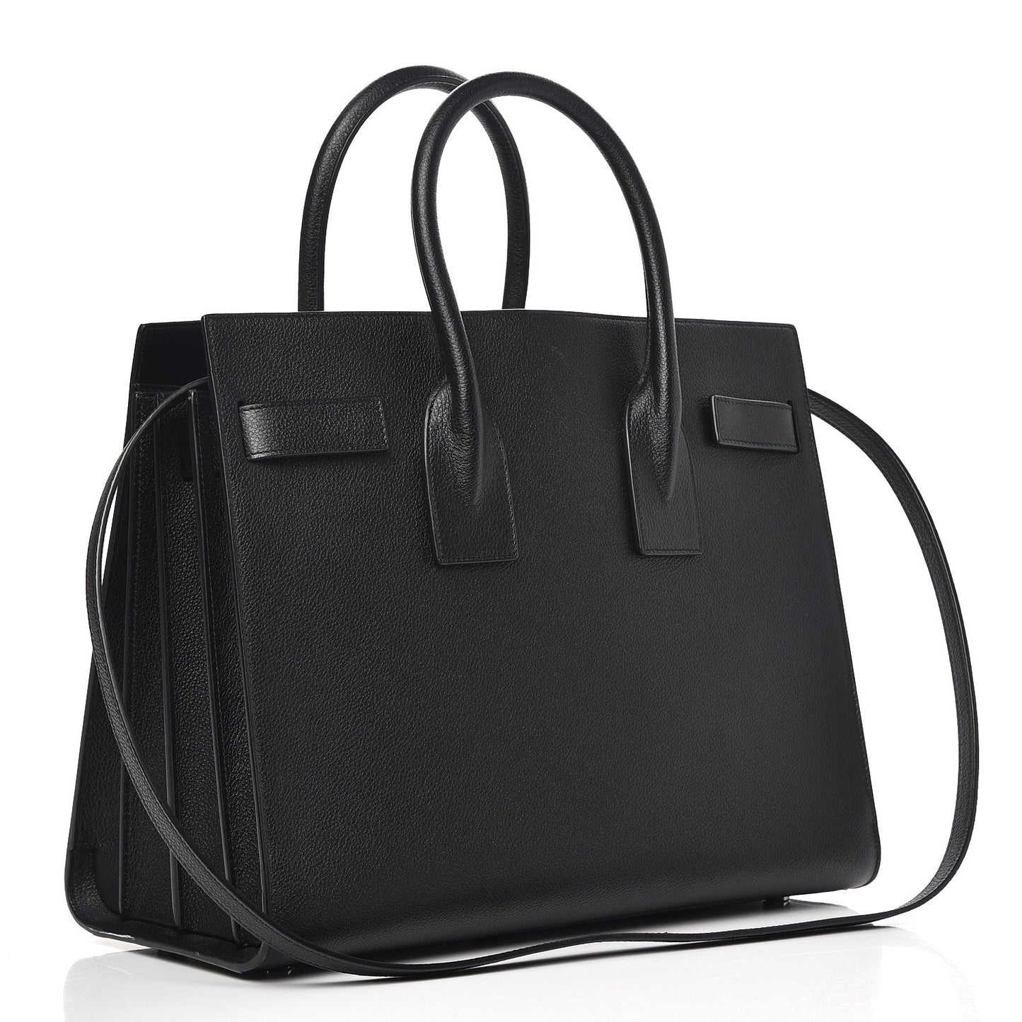 Grained Calfskin Small Sac De Jour Black