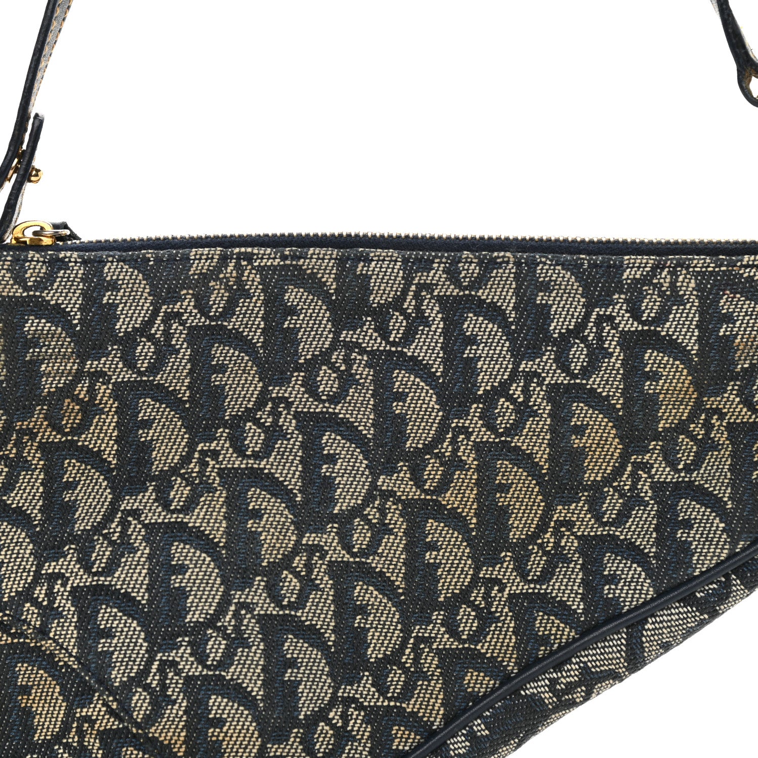 Christian Dior Monogram Mini Saddle Pochette Navy 8 of 13