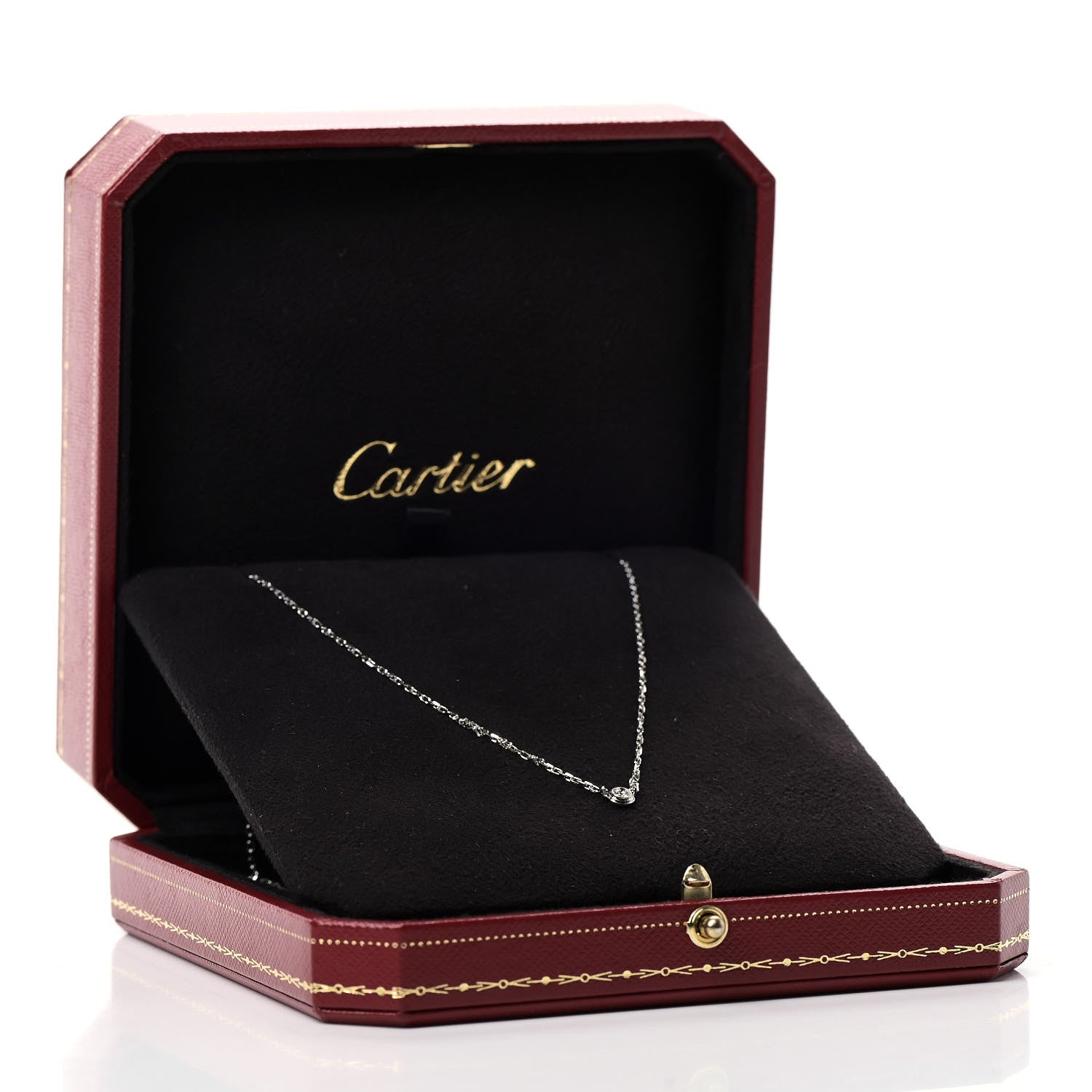 Cartier 18K White Gold Diamond SM D'Amour Pendant Necklace 6 of 6
