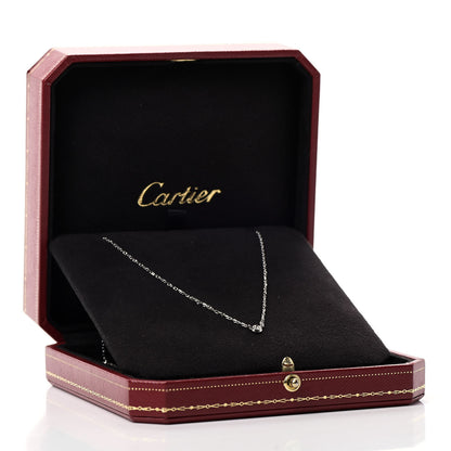 Cartier 18K White Gold Diamond SM D'Amour Pendant Necklace 6 of 6