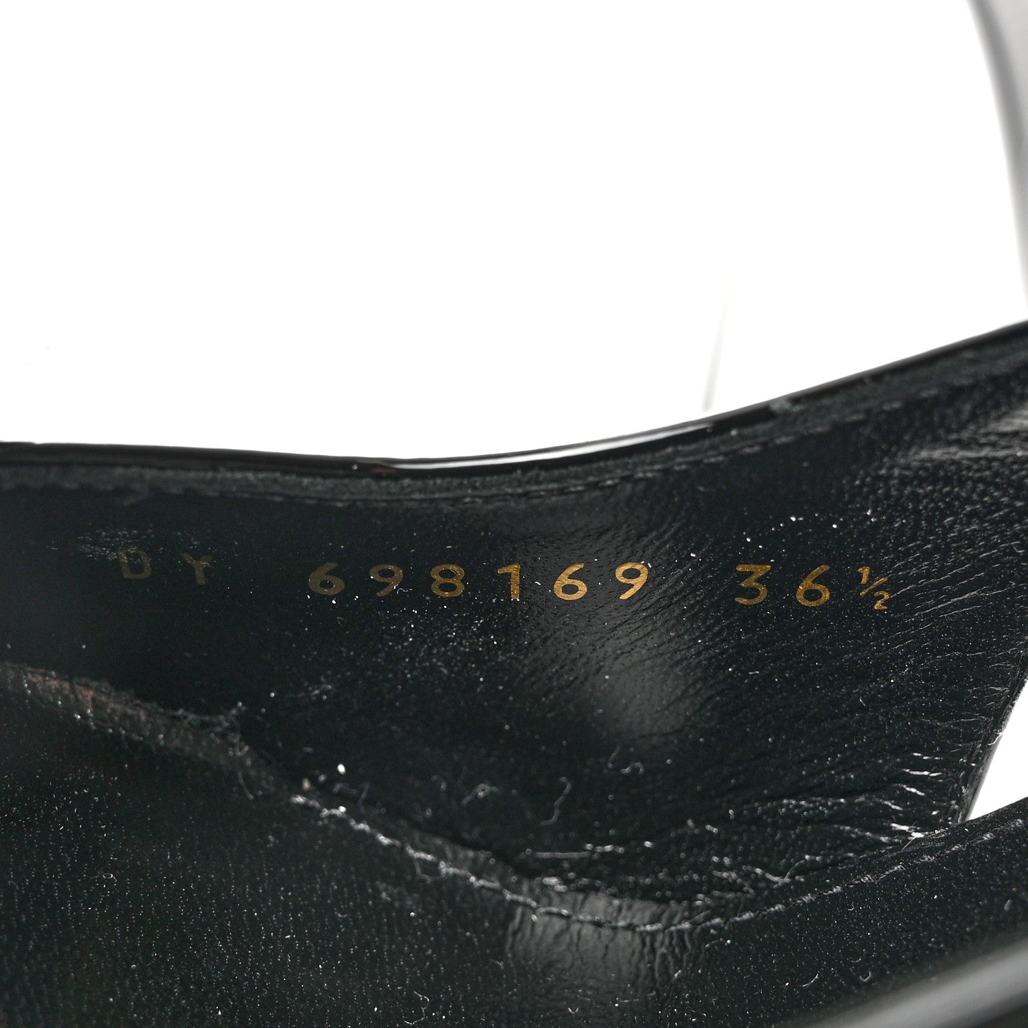 Saint Laurent Patent Maxine 115mm Slingback Pumps 36.5 Black 6 of 9