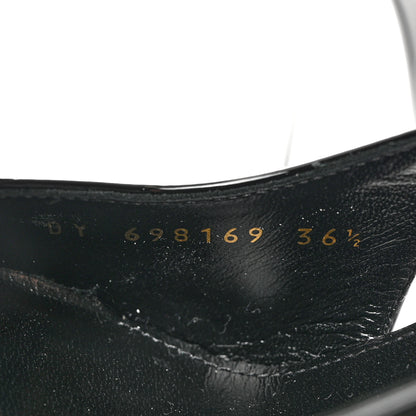 Saint Laurent Patent Maxine 115mm Slingback Pumps 36.5 Black 6 of 9