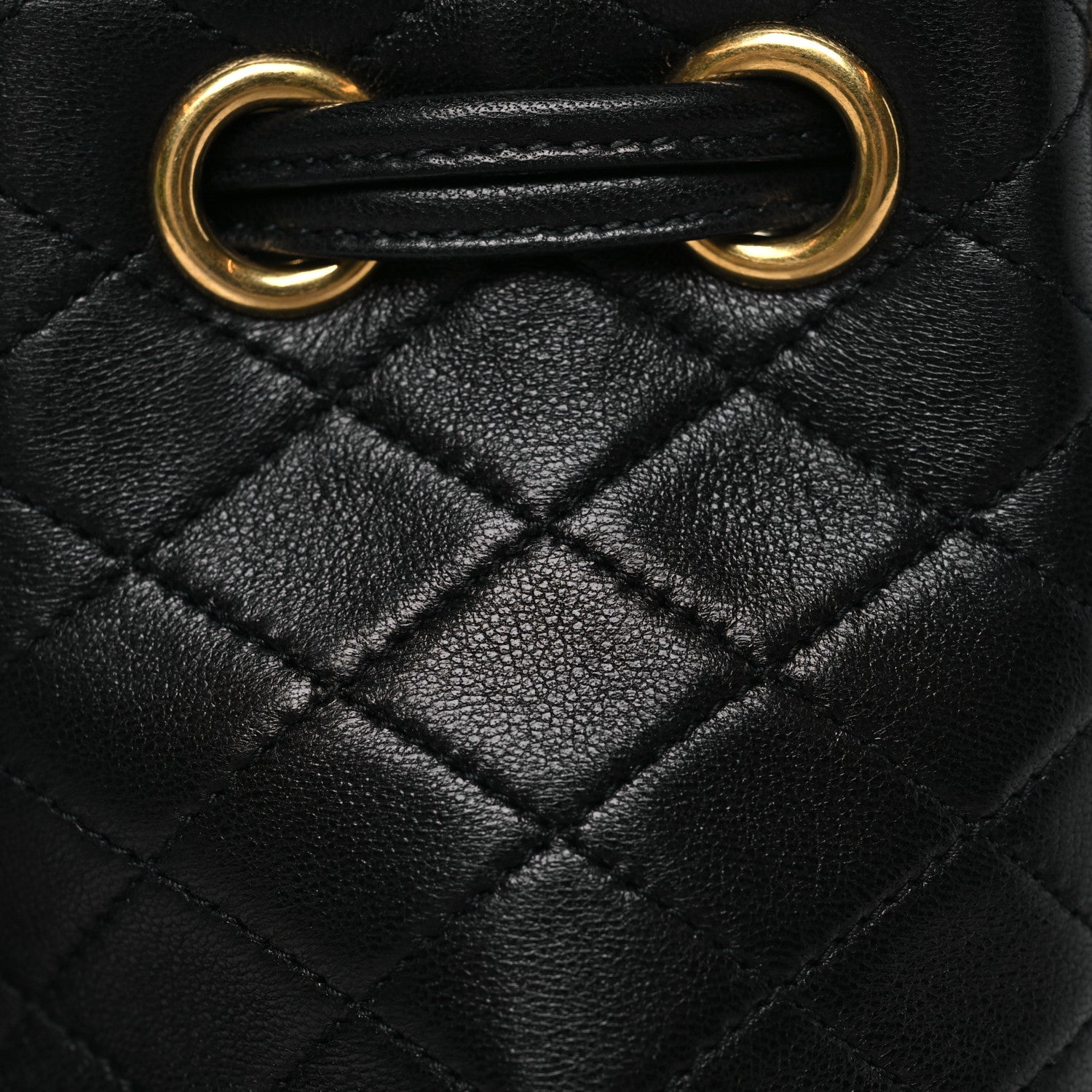 Saint Laurent Lambskin Quilted Small Cassandre Bucket Bag Black 8 of 10