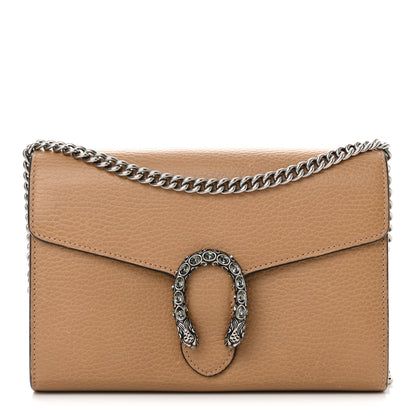 Gucci Dollar Calfskin Crystal Mini Dionysus Chain Wallet Natural Tan Black Diamond 1 of 11