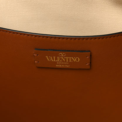 Valentino Garavani Raffia Calfskin Vlogo Shoulder Tote Naturale Selleria 6 of 9
