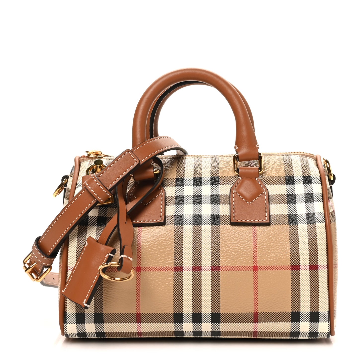 Vintage Check Mini Bowling Bag Briar Brown