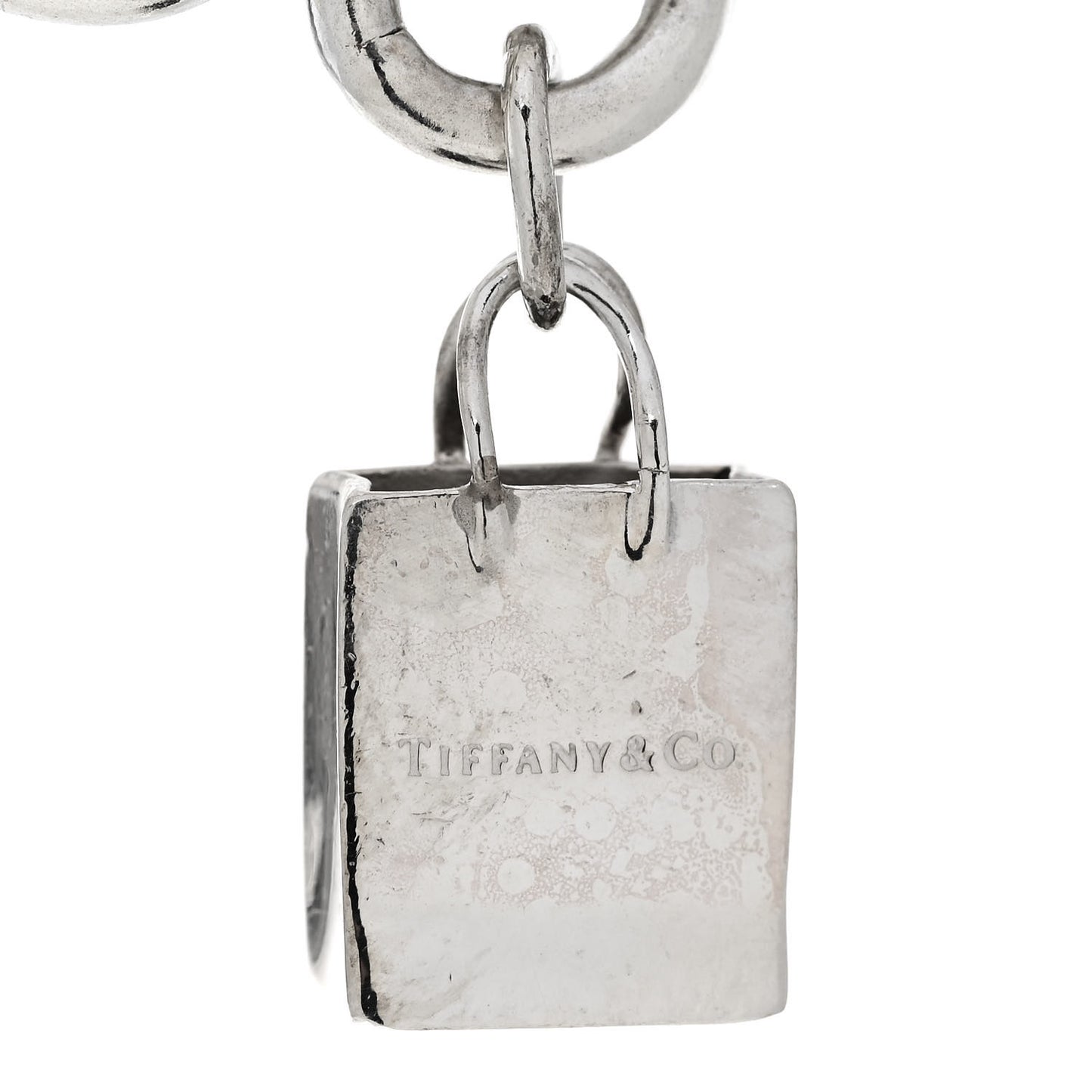 Sterling Silver Enamel Three Charm Bracelet Blue