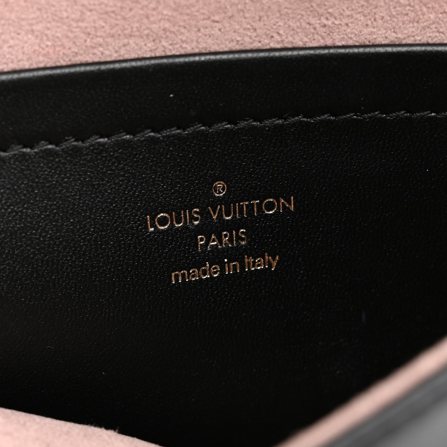 Lambskin Embossed Monogram Pochette Coussin Black