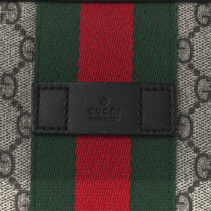 Gucci GG Supreme Monogram Web Messenger Bag Black 9 of 13