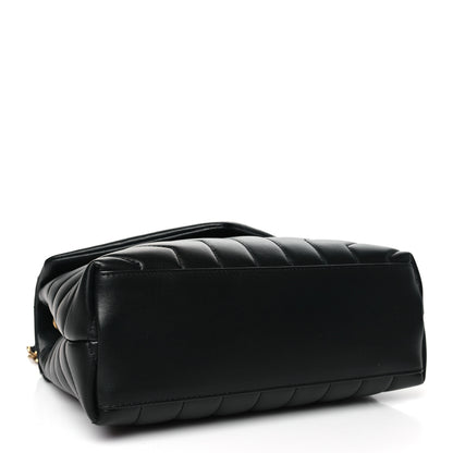 Saint Laurent Calfskin Y Quilted Monogram Small Loulou Chain Satchel Black 3 of 9