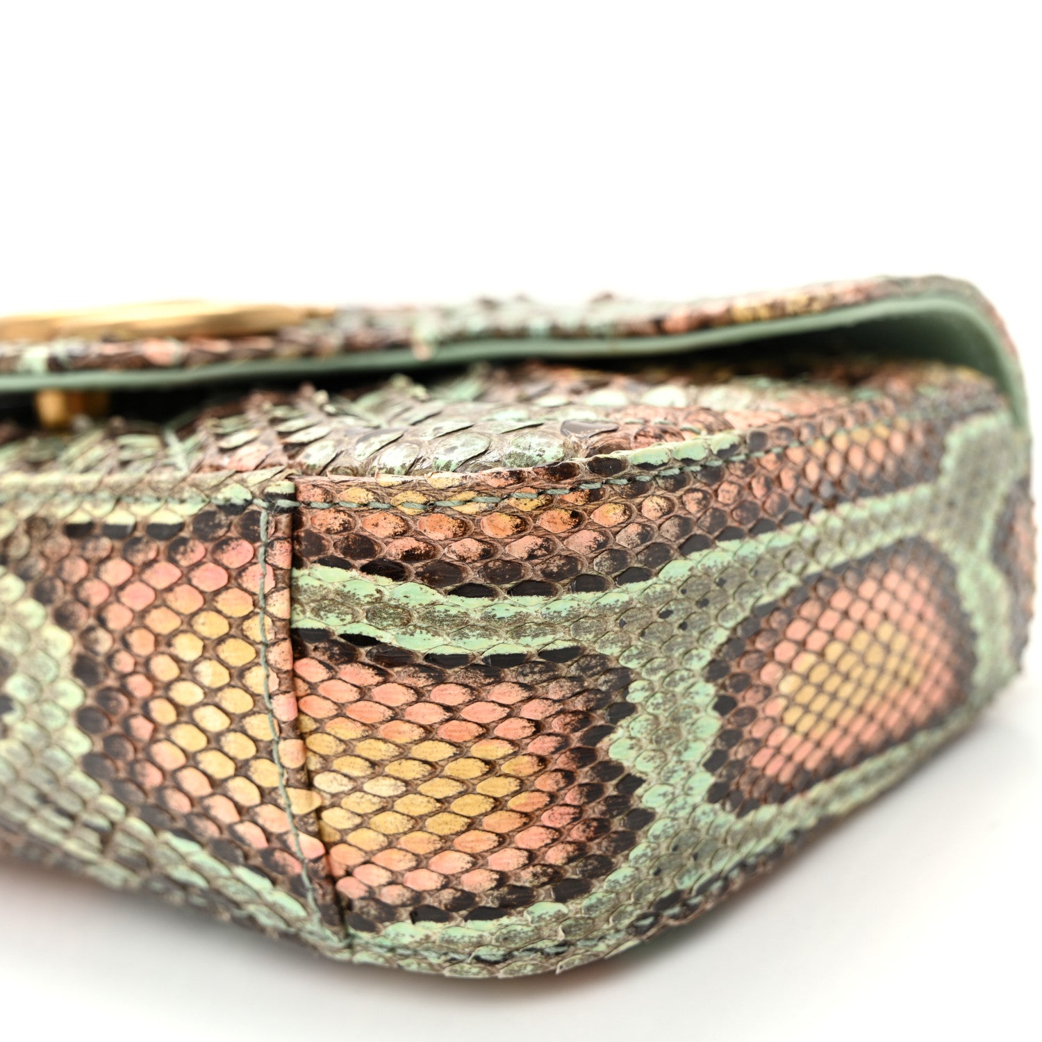 Gucci Snakeskin Matelasse GG Marmont Chain Belt Bag 10 of 11