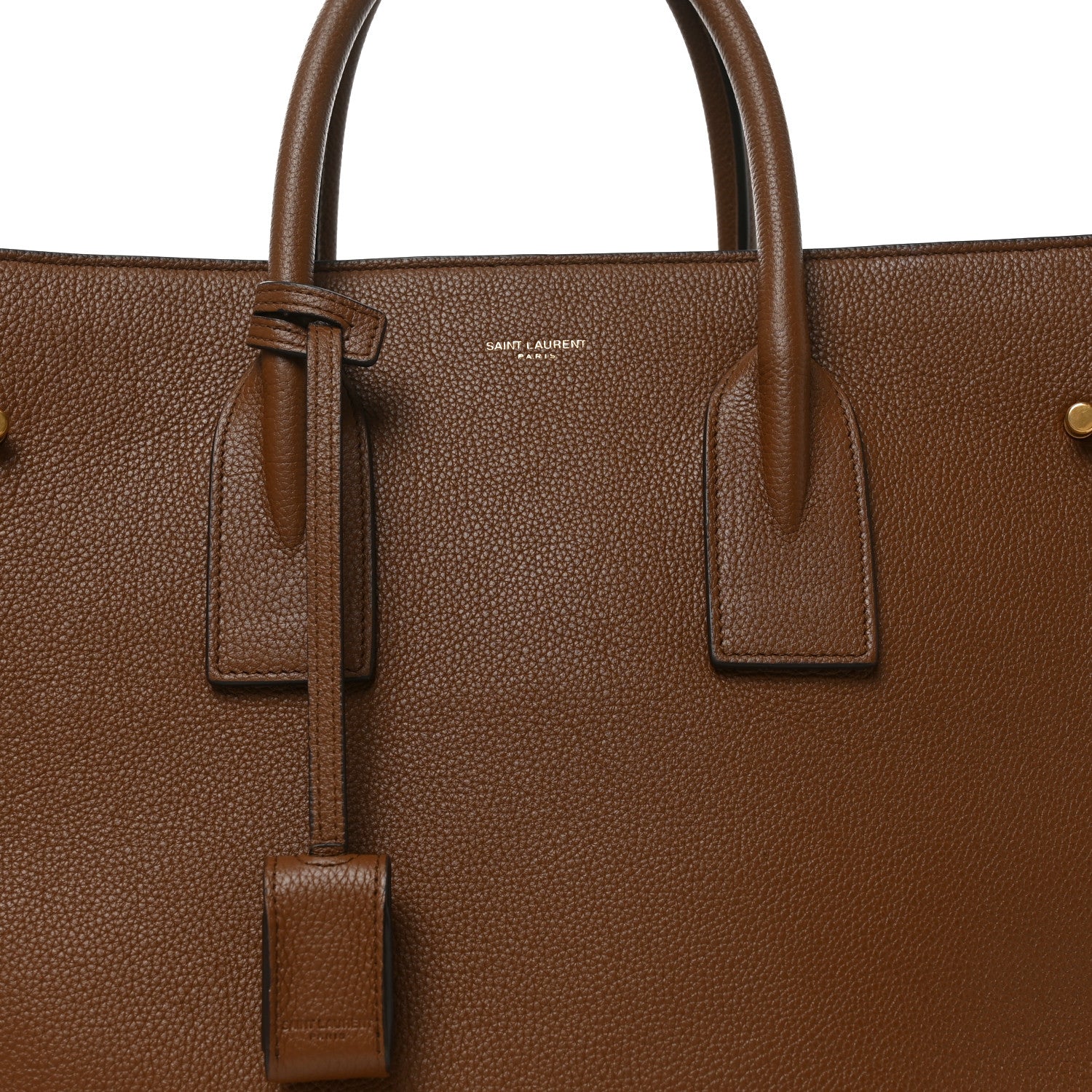 Saint Laurent Grained Calfskin Large Souple Sac De Jour Cinnamon 8 of 10