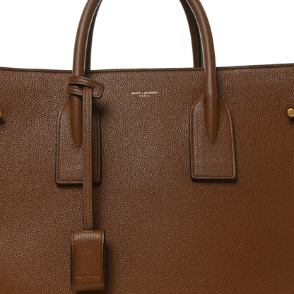 Saint Laurent Grained Calfskin Large Souple Sac De Jour Cinnamon 8 of 10