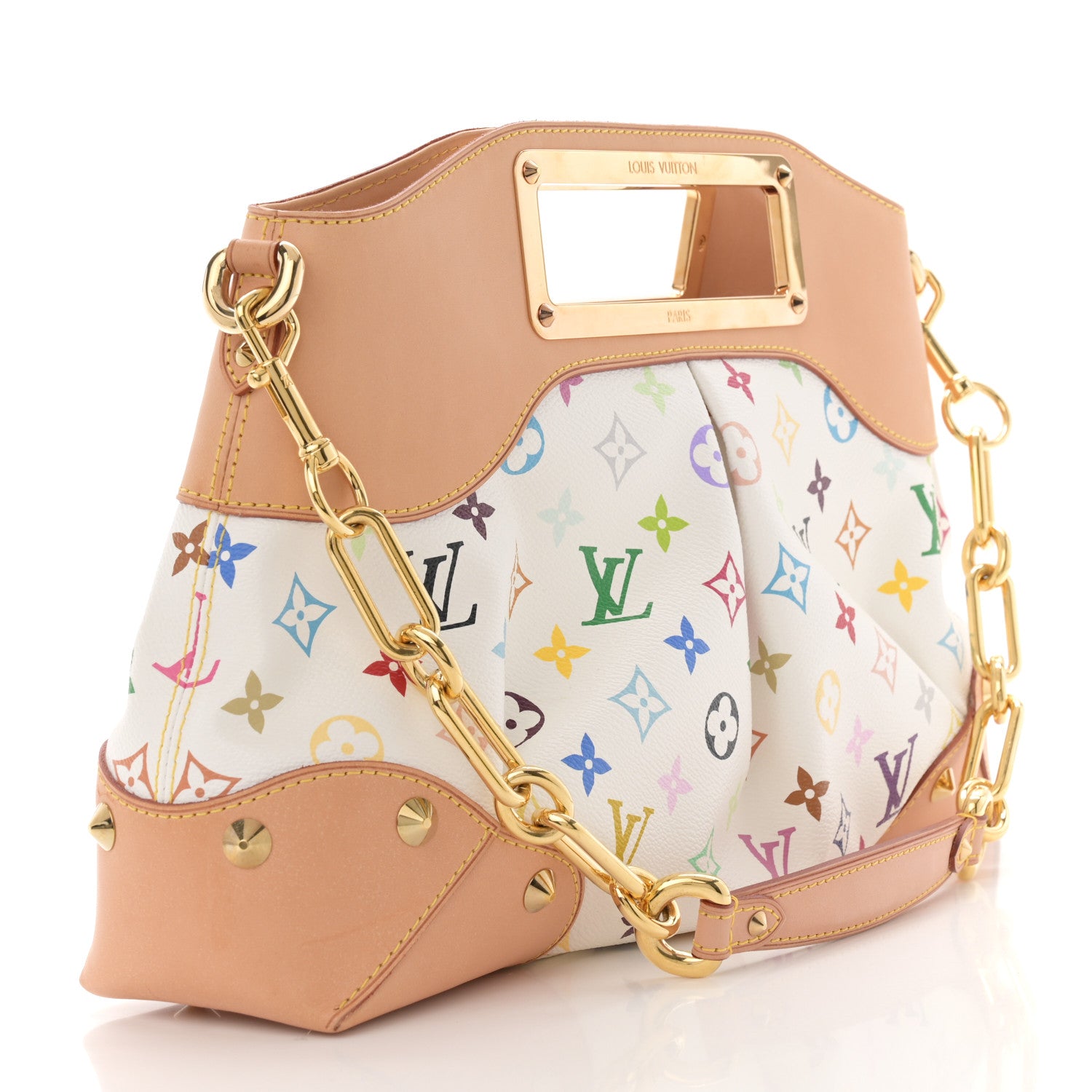 Louis Vuitton Monogram Multicolor Judy MM White 3 of 13
