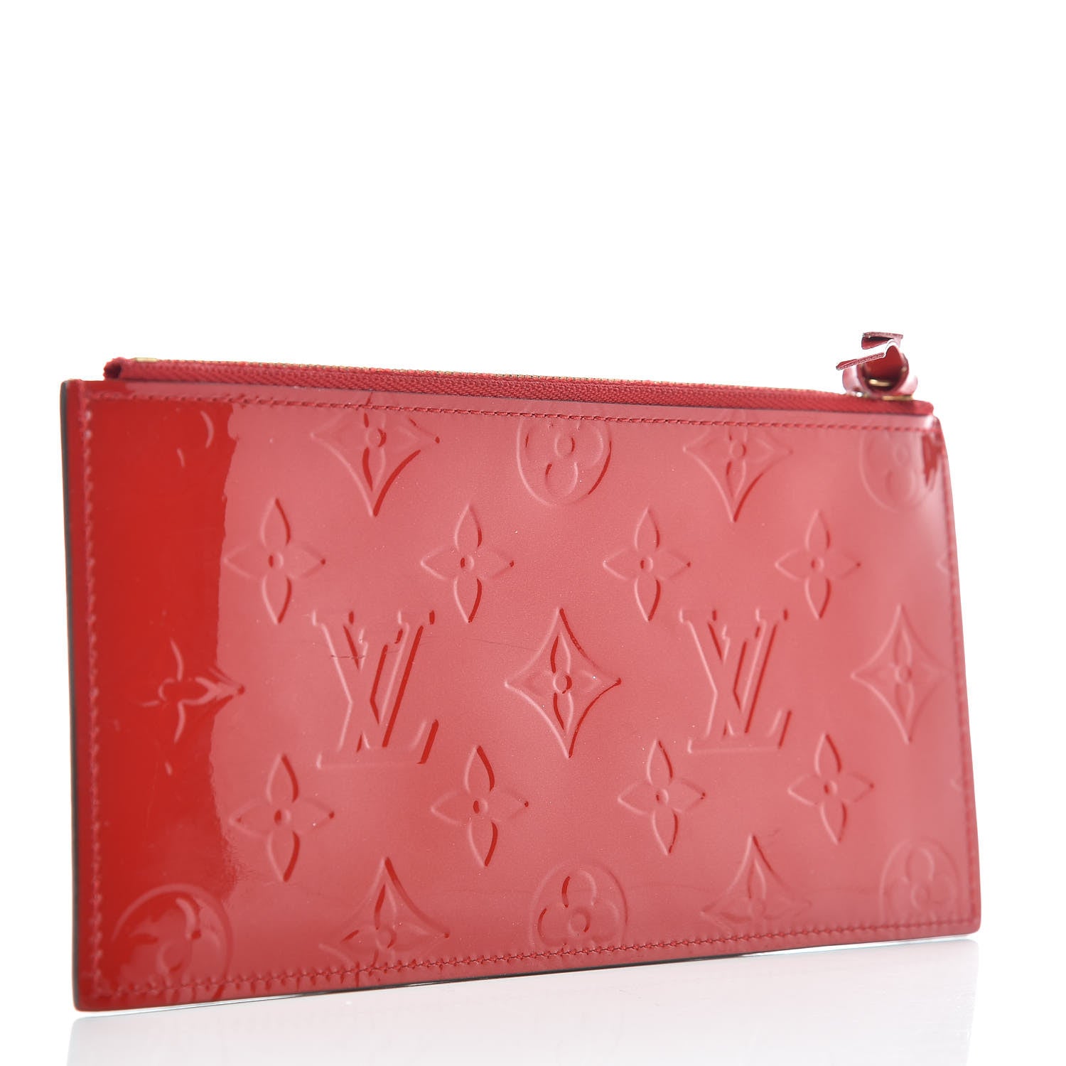 Louis Vuitton Vernis Felicie Chain Wallet Zippered Insert Cherry 3 of 6