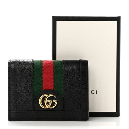 Gucci Calfskin Web Ophidia Card Case Black 7 of 7