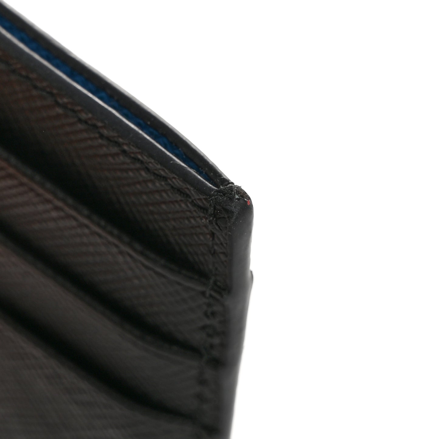 Saffiano Racing Logo Patch Card Holder Black