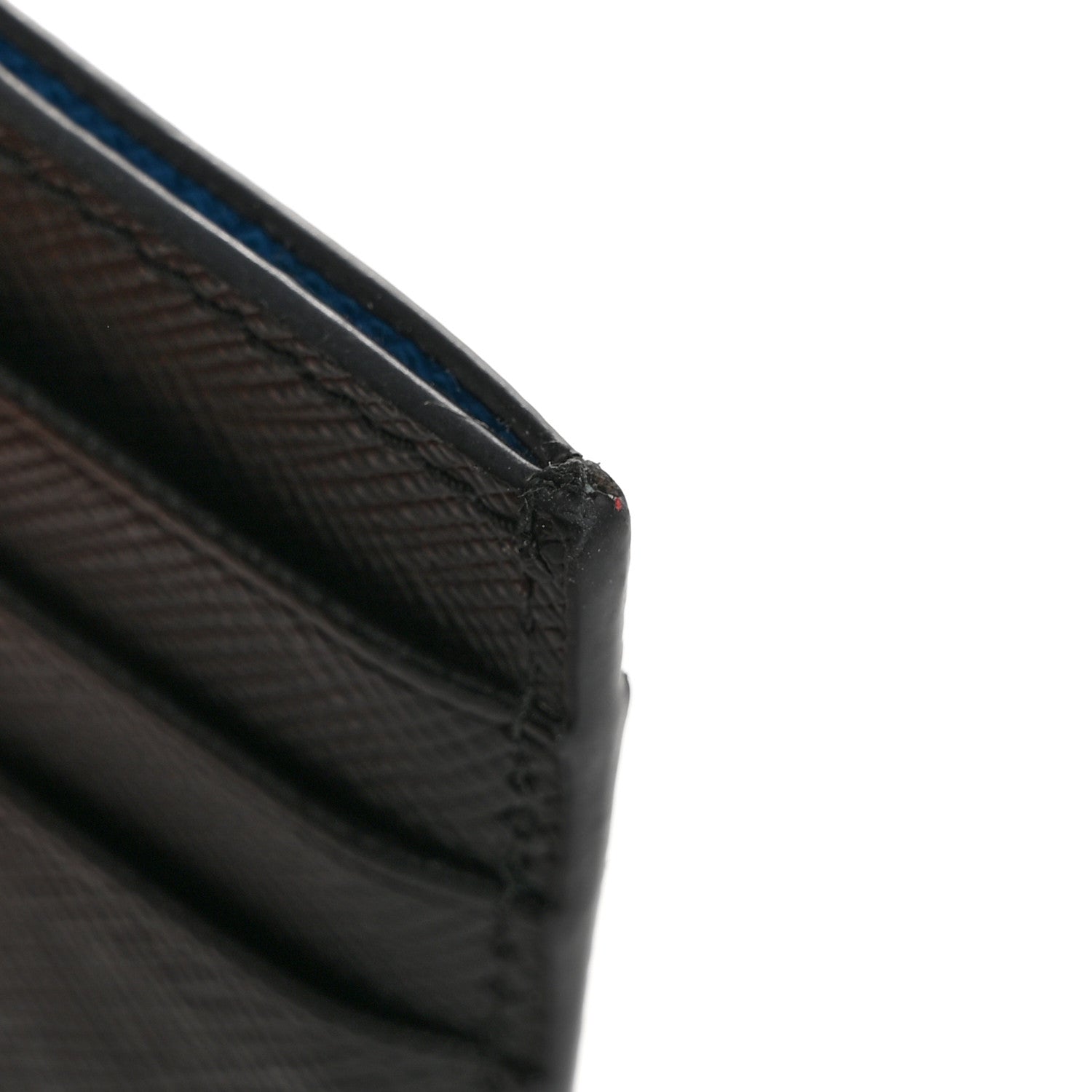 Prada Saffiano Racing Logo Patch Card Holder Black 9 of 12