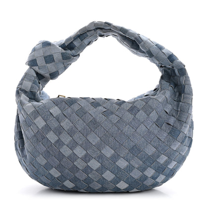 Bottega Veneta Nappa Denim Effect Intrecciato Teen Jodie Hobo Denim 1 of 12