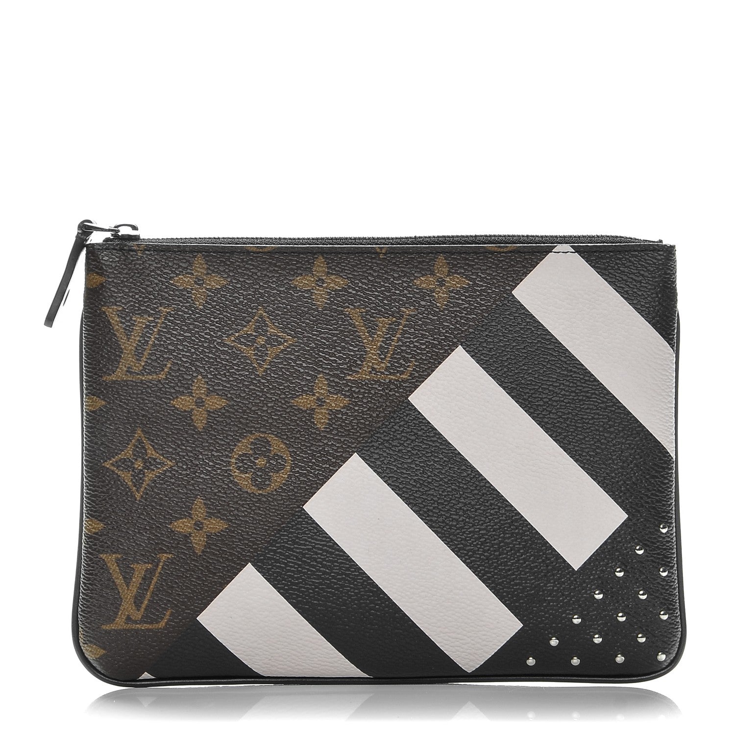 Louis Vuitton Monogram Stripes Pochette Plate PM 1 of 7