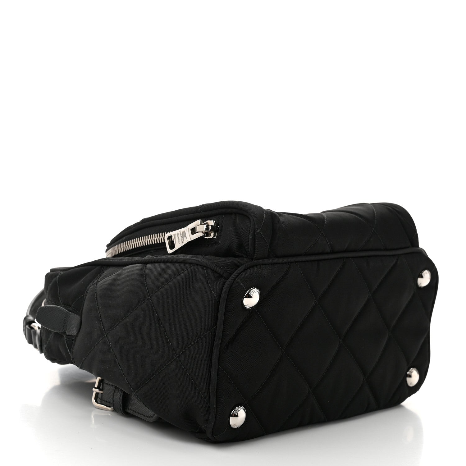 Prada Nylon Tessuto Impuntu Quilted Backpack Black 4 of 10
