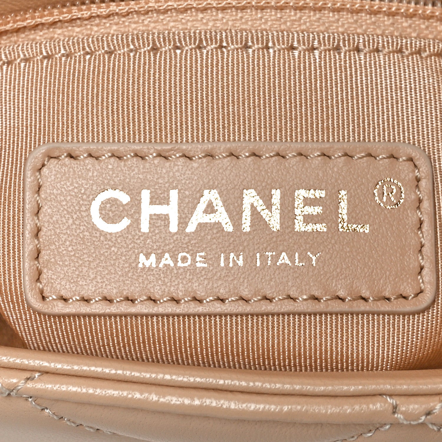 Chanel Lambskin Quilted CC Coin Flap Bag Beige 5 of 10