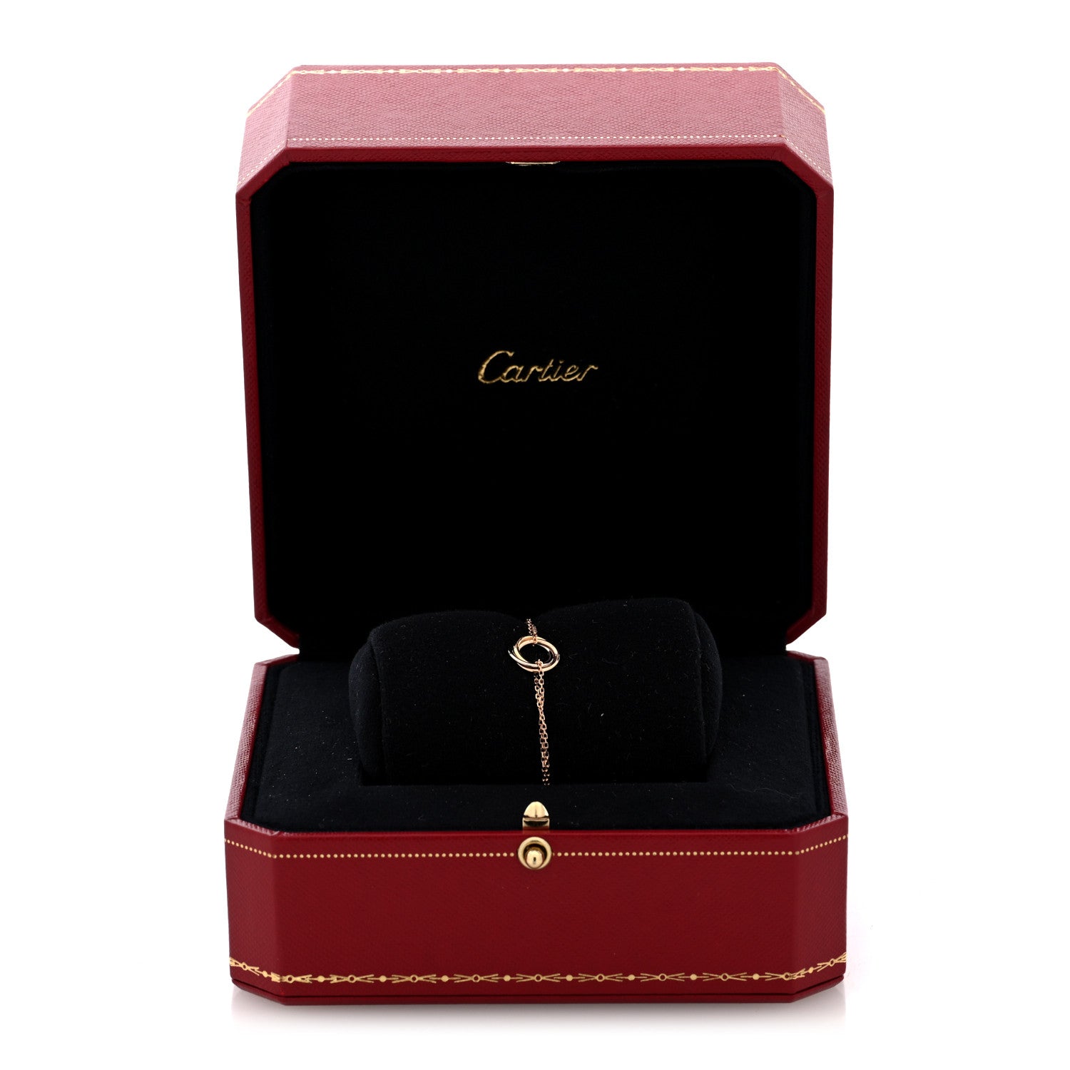 Cartier 18K Pink Yellow White Gold Trinity Bracelet 4 of 4