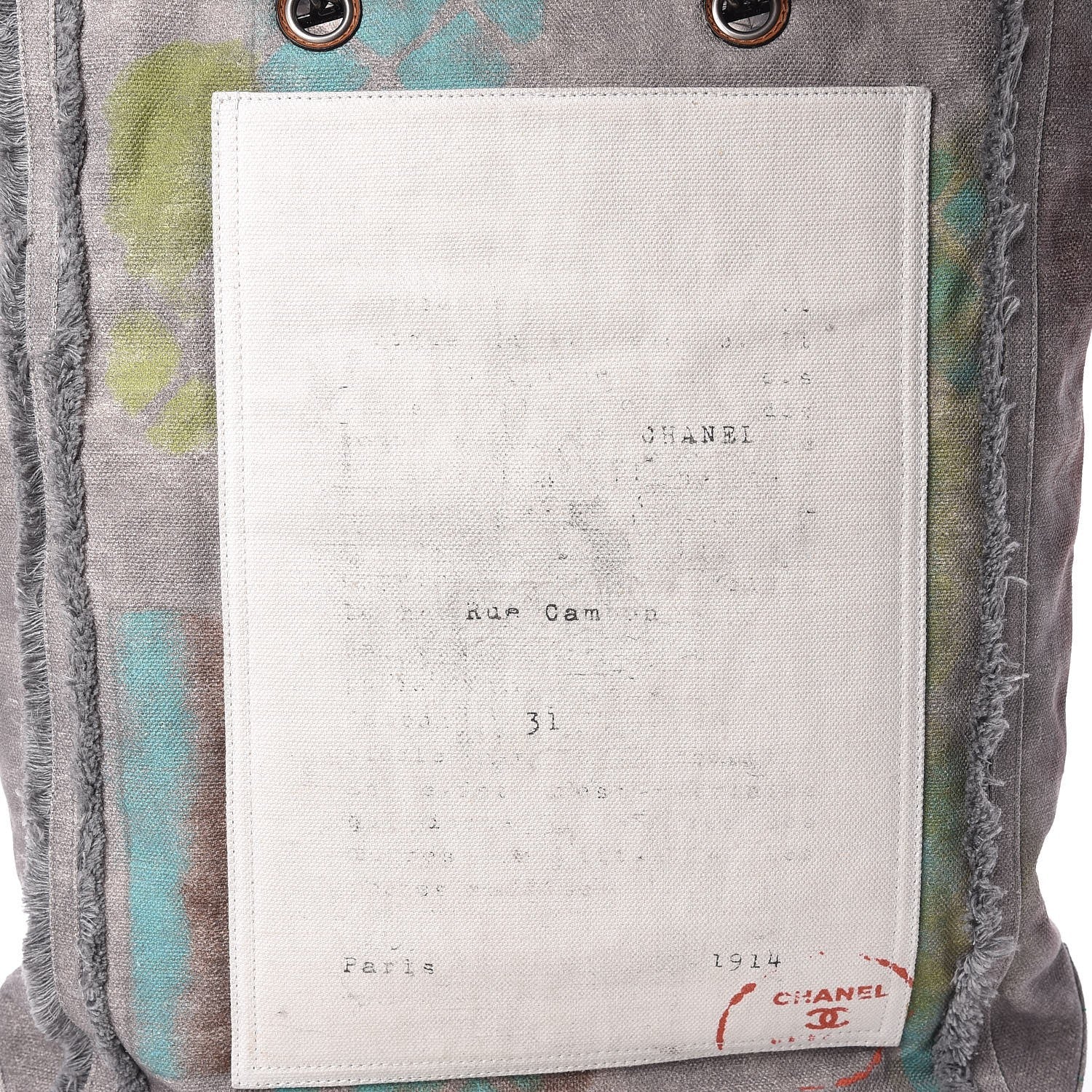 Chanel Canvas Large Graffiti Tote Grey 10 of 10