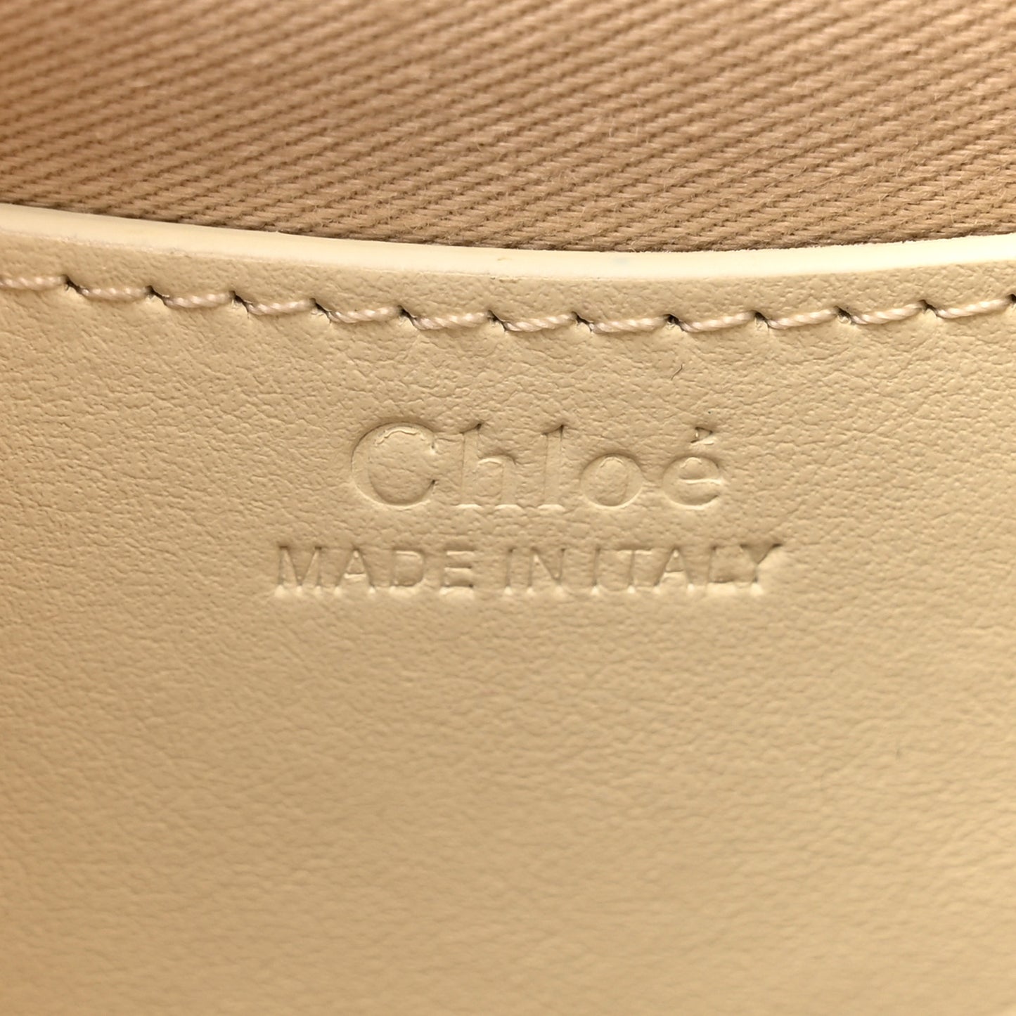 Calfskin Small Tess Bag Natural White
