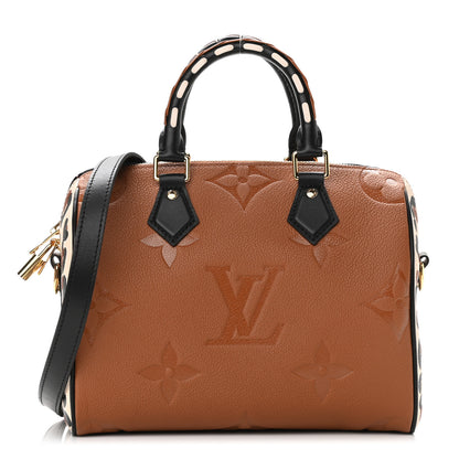 Louis Vuitton Empreinte Monogram Giant Wild At Heart Speedy Bandouliere 25 Caramel 1 of 9