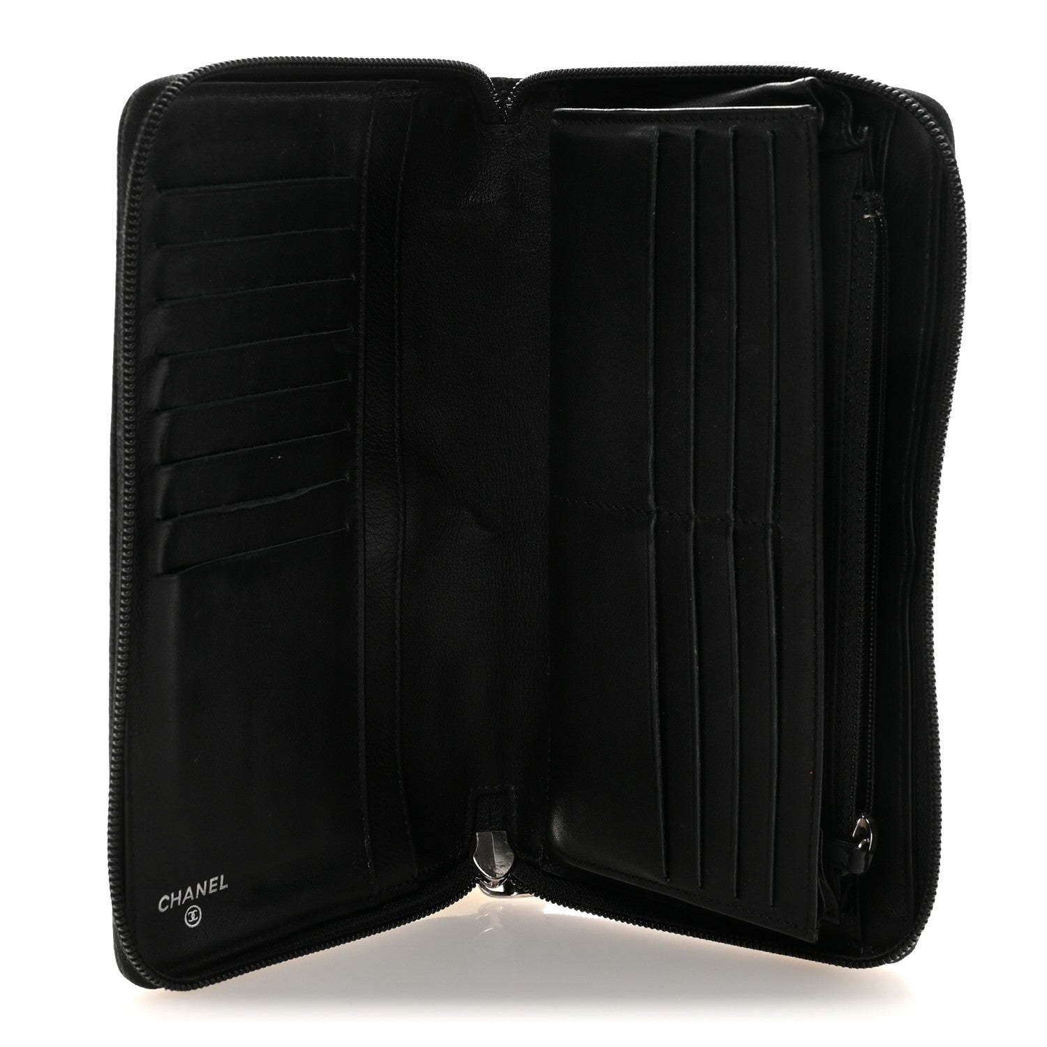 Chanel Caviar Large CC Timeless Zip Around Organizer Wallet Black 5 of 9