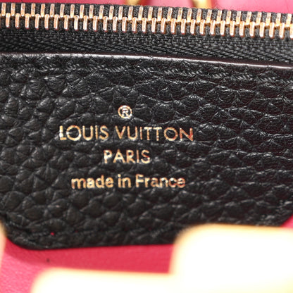 Louis Vuitton Taurillon Capucines MM Black Fuchsia 6 of 9
