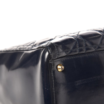 Christian Dior Patent Cannage Large Lady Dior Navy Blue 9 of 14