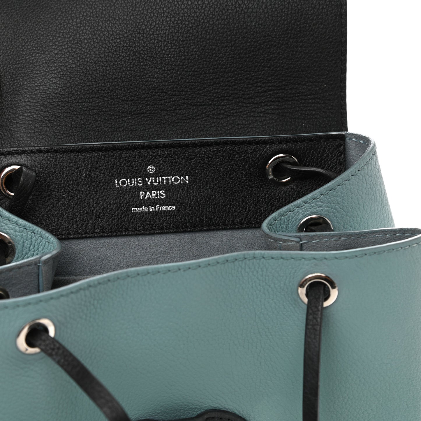 Calfskin Lockme Backpack Sky