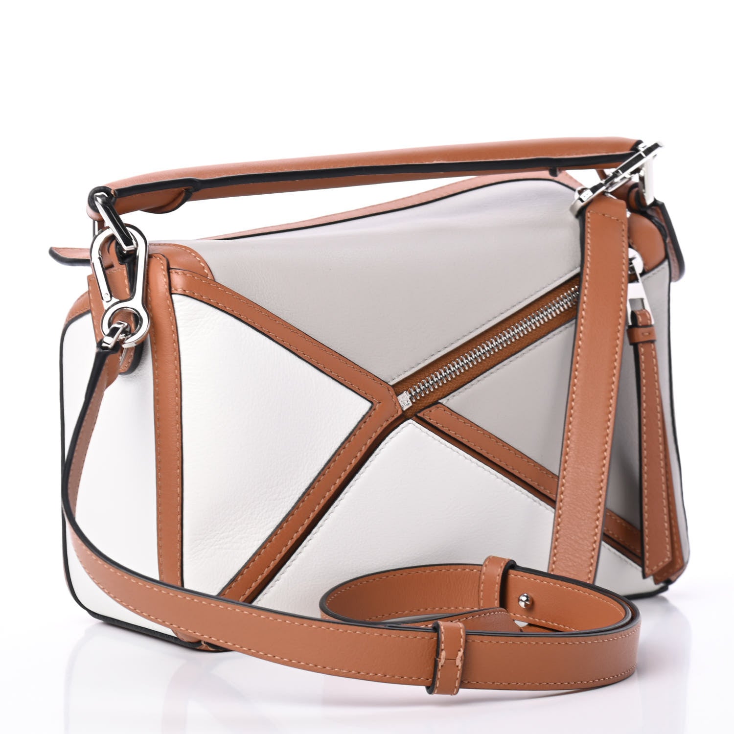 Loewe Calfskin Medium Graphic Puzzle Bag Ghost Soft White 2 of 4